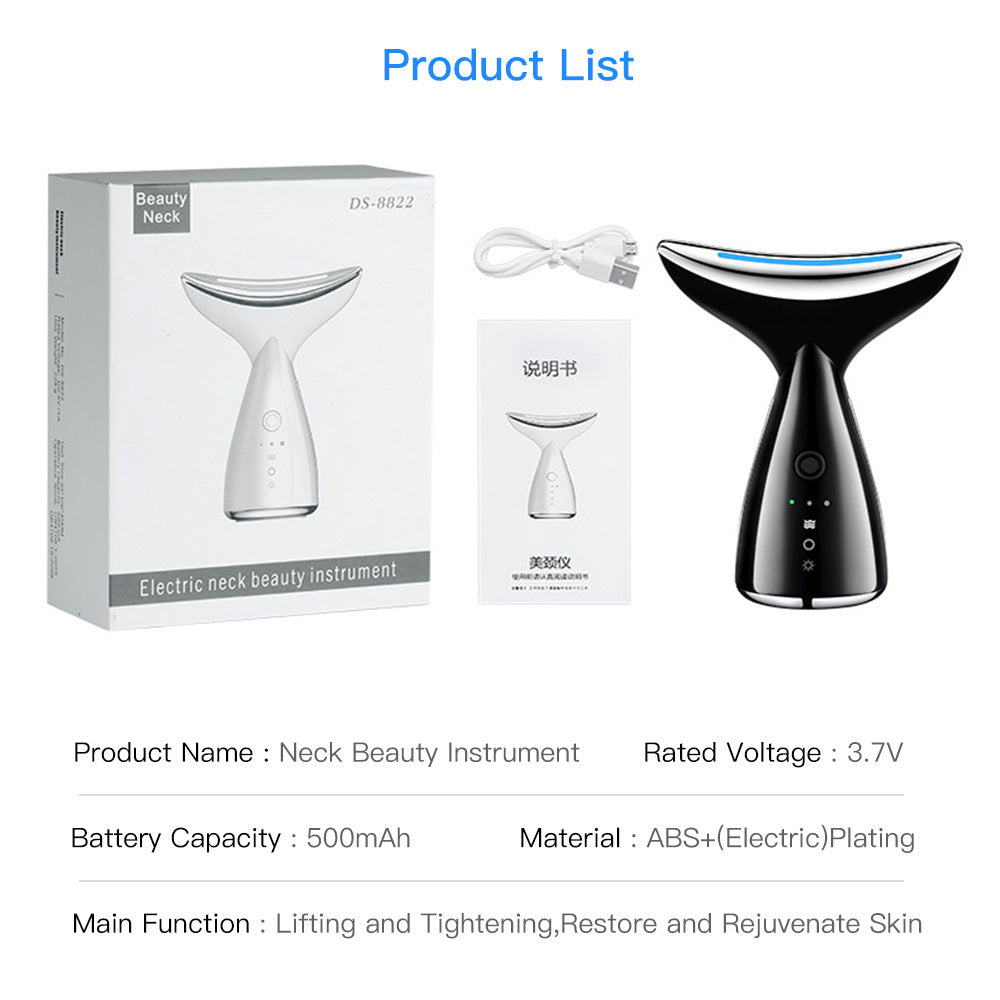 EMS Microcurrent Beauty Device – LED Photon Therapy for Face Lifting & Double Chin Reduction CJ