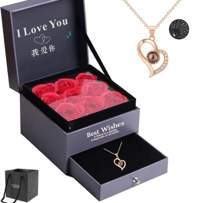 100 Languages “I Love You” Projection Necklace – Romantic Jewelry Gift for Women CJ