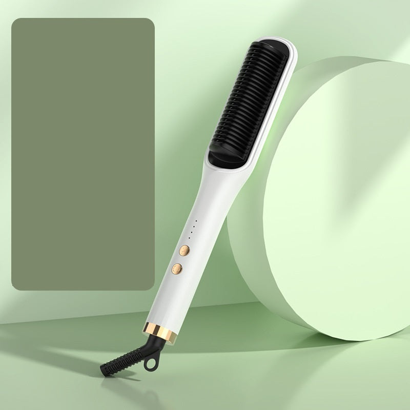 Anion Hair Care Electric Hair Curler and Straightener Comb – 2-in-1 Styling Tool CJ
