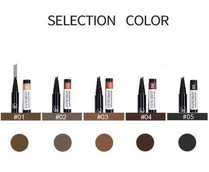 4-Head Liquid Eyebrow Pencil – Multi-Function Tattoo & Shaping Eyebrow Tool CJ