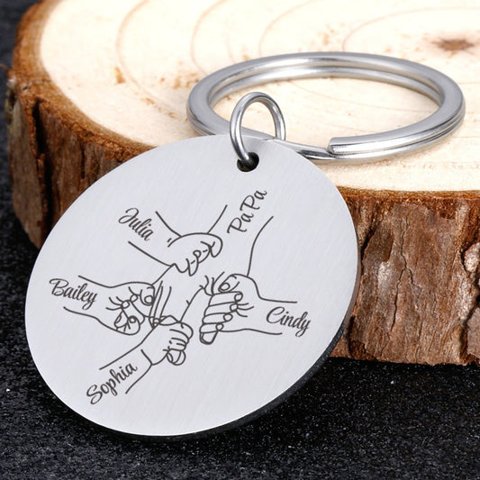 Customizable Father's Day Keychain – DIY Name Personalized Gift