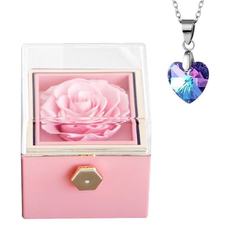 Luxury Rose Jewelry Box with Elegant Necklace – Creative Fashion Gift for Women CJ