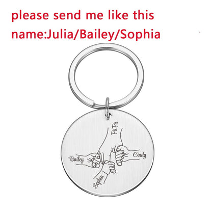 Customizable Father's Day Keychain – DIY Name Personalized Gift