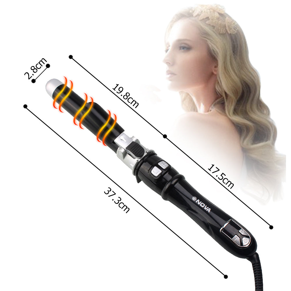 Rotating Automatic Curling Iron – 30s Fast-Heating Hair Waver & Styling Wand