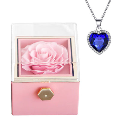 Luxury Rose Jewelry Box with Elegant Necklace – Creative Fashion Gift for Women CJ