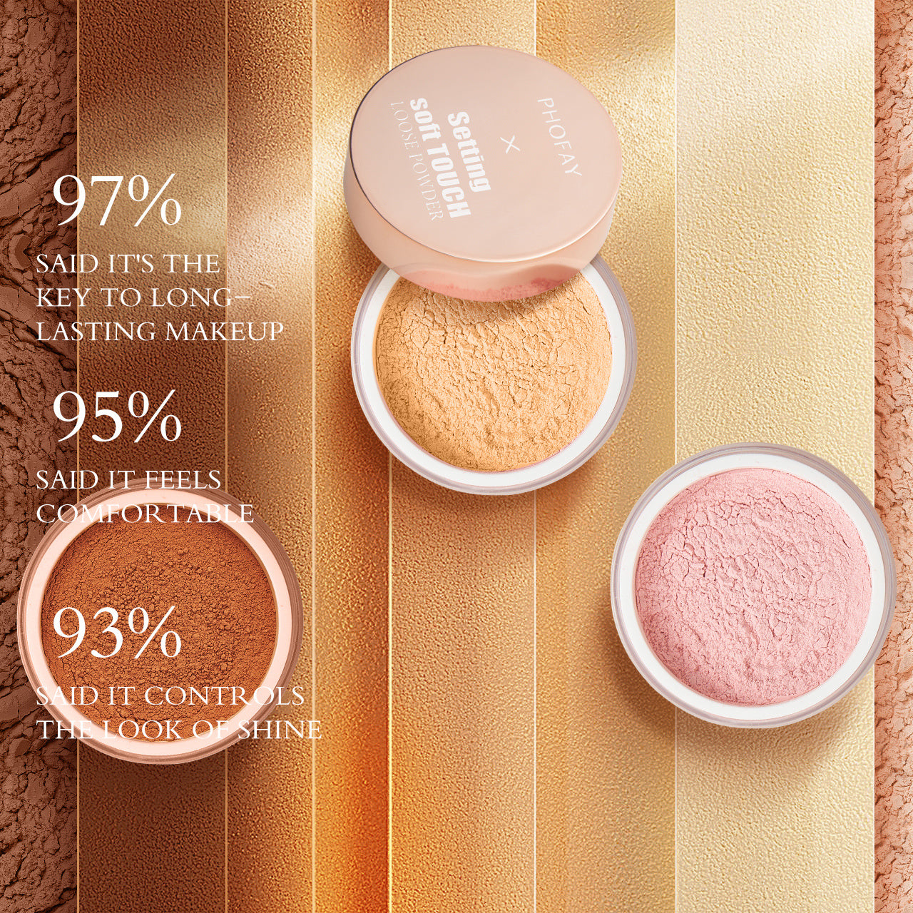 PHOFAY Soft Touch Setting Loose Powder – Smooth Matte Finish for Long-Lasting Makeup CJ