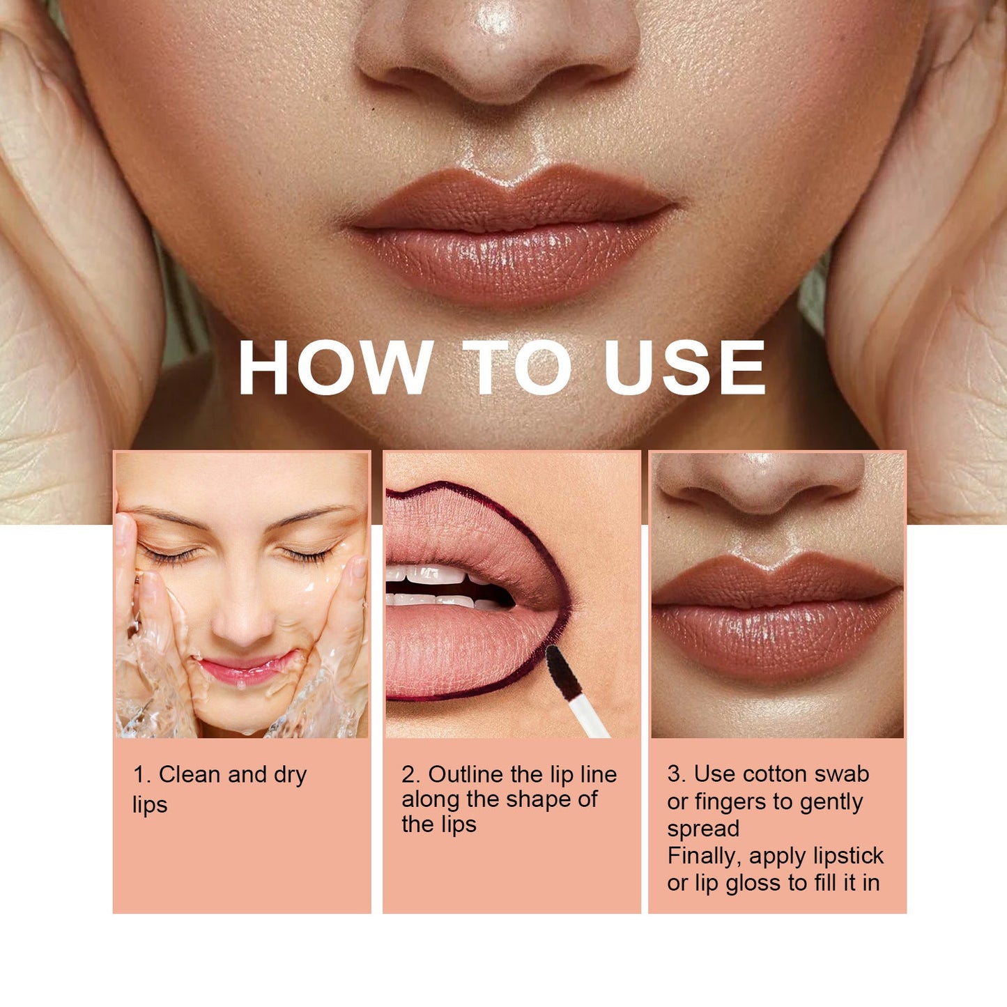 Dark Brown Lip Liner Pen – Waterproof, Long-Lasting, and Plumping Lip Definition CJ