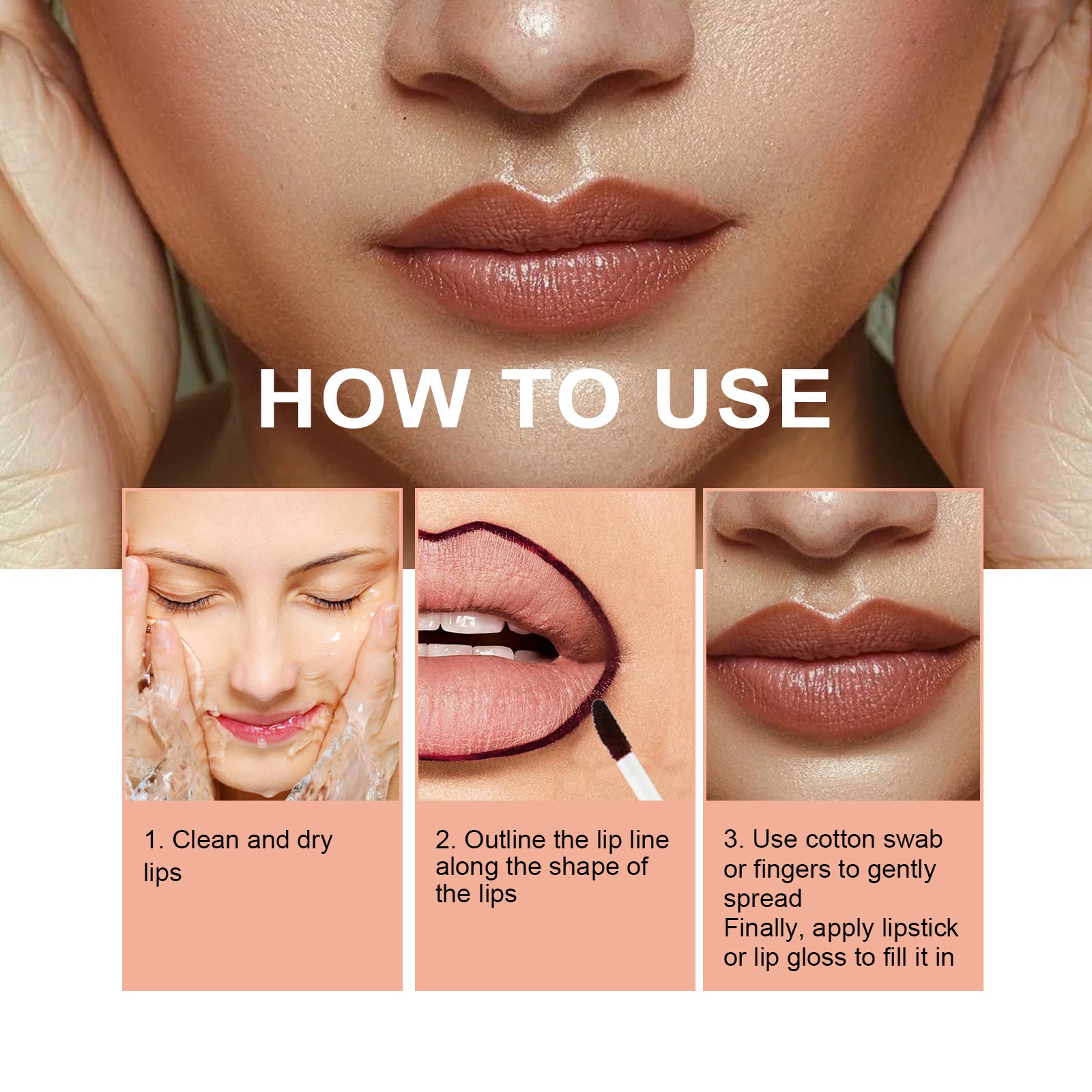 Dark Brown Lip Liner Pen – Waterproof, Long-Lasting, and Plumping Lip Definition CJ