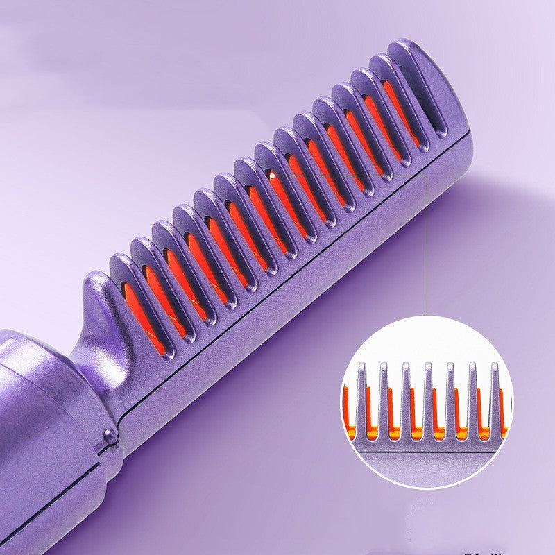 Professional Wireless Hair Straightener & Curler – Fast Heating Negative Ion Styling Brush CJ