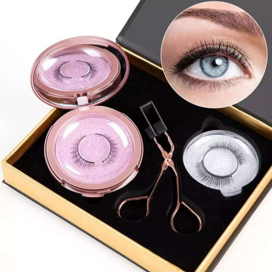 Reusable Magnetic Self-Adhesive Eyelashes – Easy, Natural, Waterproof False Lashes