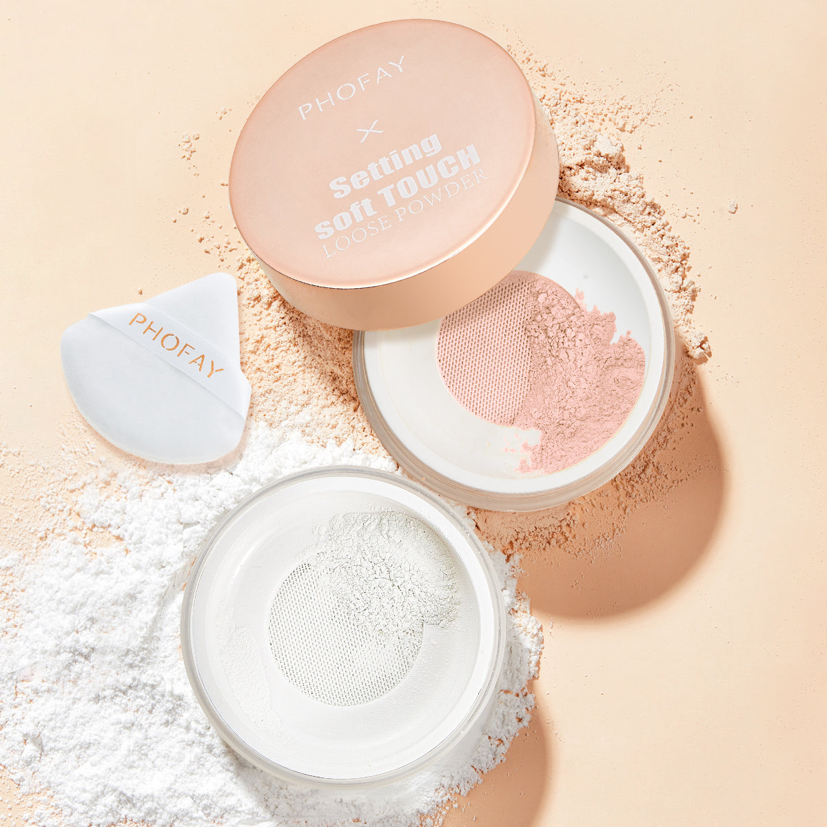 PHOFAY Soft Touch Setting Loose Powder – Smooth Matte Finish for Long-Lasting Makeup CJ