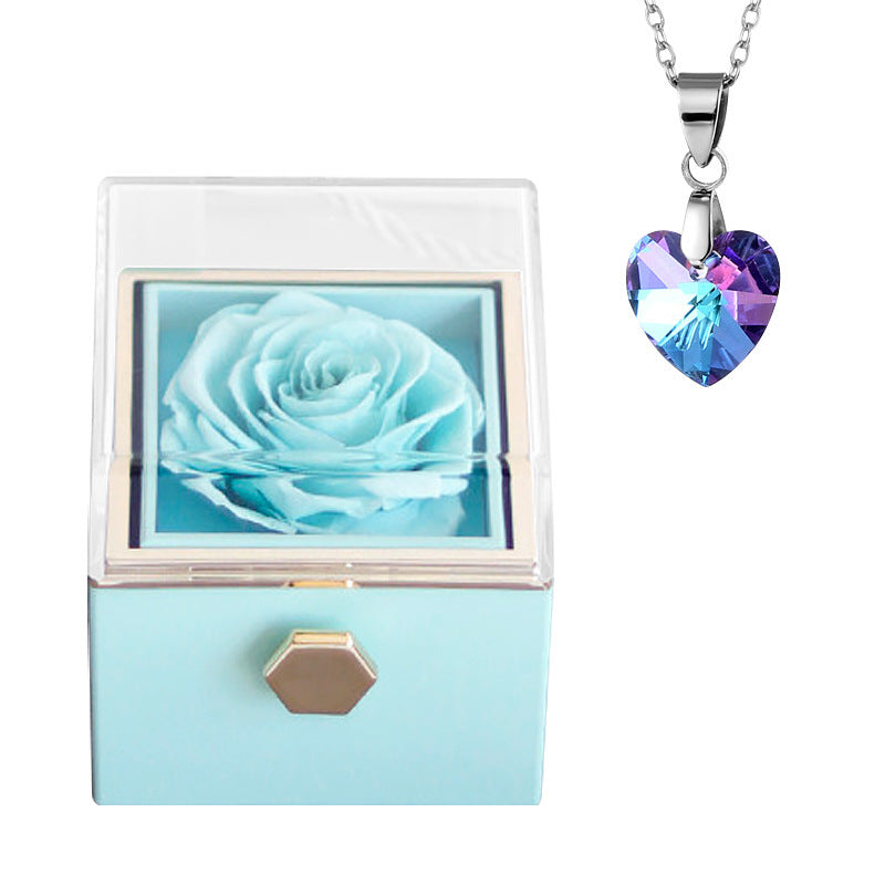 Luxury Rose Jewelry Box with Elegant Necklace – Creative Fashion Gift for Women CJ