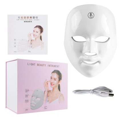 Touch Screen 7-Color LED Light Therapy Mask – Photon Skin Rejuvenation and Anti-Aging Facial Treatment
