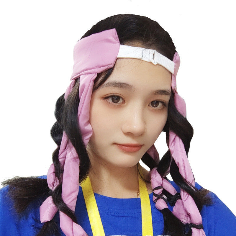 Silk Ribbon Hair Curlers – DIY Heatless Curling Rod Headband for Women