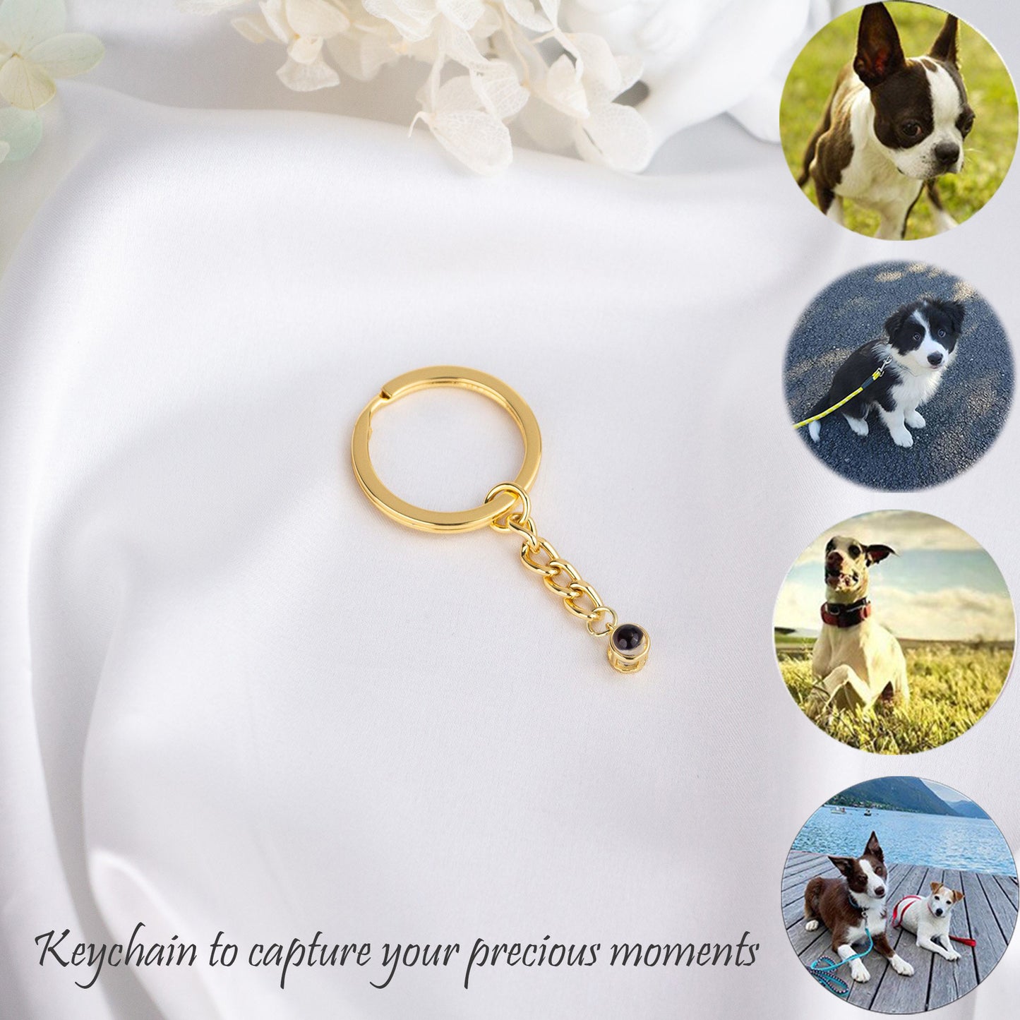 Customizable Projection Keychain – Personalized Color Picture & Photo