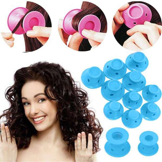 Soft Silicone Hair Rollers – Magic No-Heat Curling Hair Styling Tool CJ
