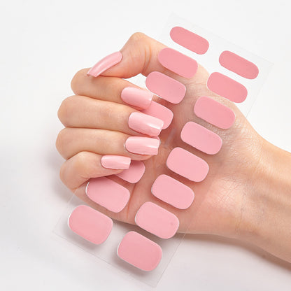 Nail Art Stickers – Solid Color Self-Adhesive Nail Strips Set