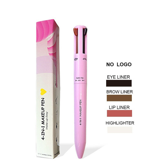 Four-in-One Cosmetic Brush – Highlight, Lip Liner, Eyeliner, and Eyebrow Pencil