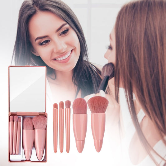 5-Piece Makeup Brush Set – Powder, Eyeshadow, Foundation & Blush Blending Brushes CJ