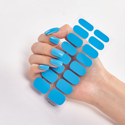 Nail Art Stickers – Solid Color Self-Adhesive Nail Strips Set
