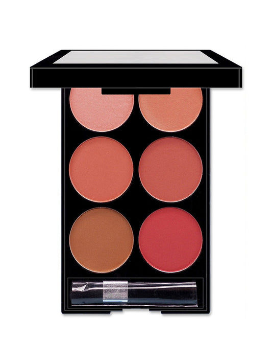 Multi-Color Six-Shade Blush Palette – Professional Face Contour and Cheek Color CJ
