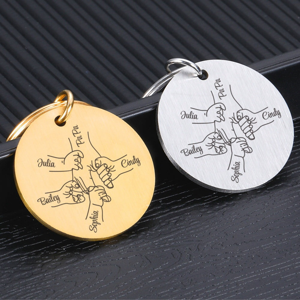 Customizable Father's Day Keychain – DIY Name Personalized Gift