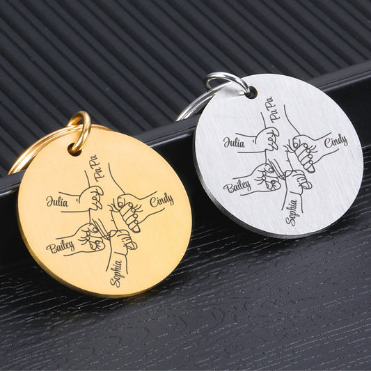 Customizable Father's Day Keychain – DIY Name Personalized Gift