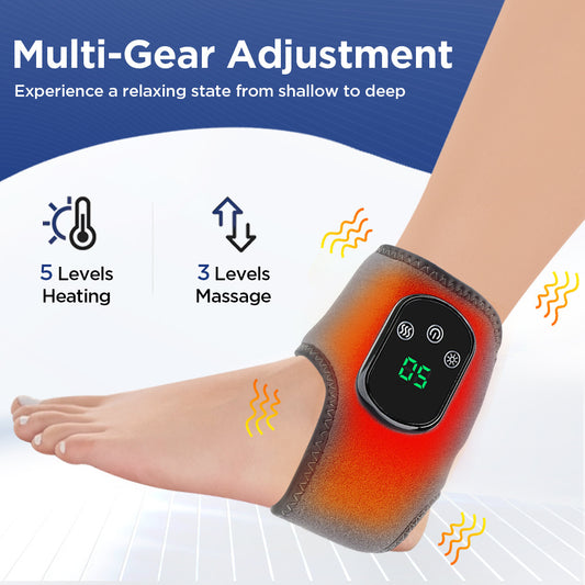 Charging 5-Speed Hot Compress Ankle Support – 3-Speed Vibration Therapy