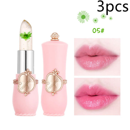 Maymei Color Changing Lip Balm – Moisturizing Lipstick with Dried Flower Inside
