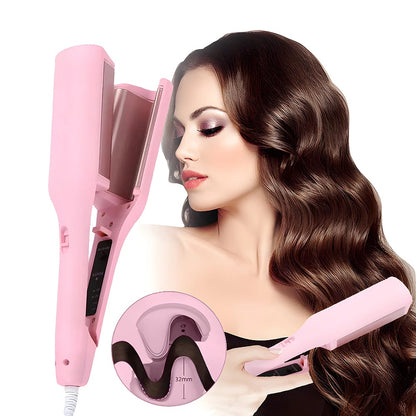 32mm Deep Wave Hair Curling Iron – 4 Temperature Settings, Fast Heating Crimping Styler for All Hair Types