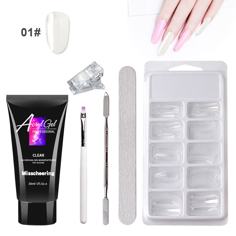 Painless Extension Gel Nail Art – Quick Crystal Gel Set Without Paper Holder CJ