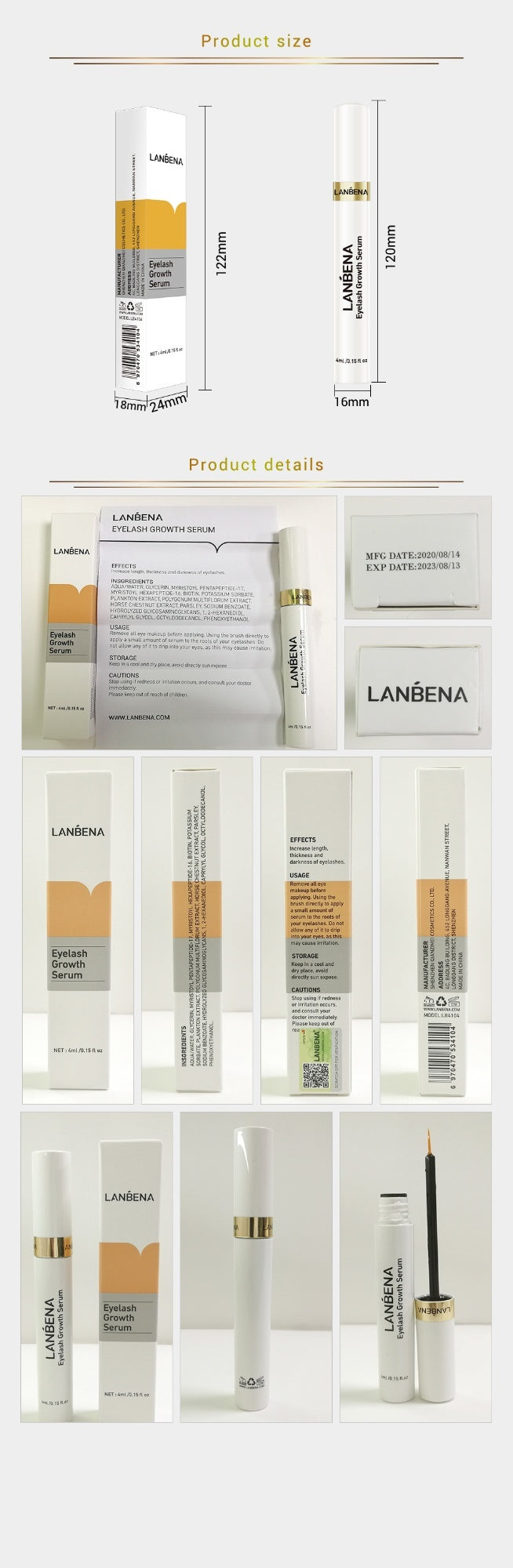LANBENA Eyelash Liquid – Strengthening & Nourishing