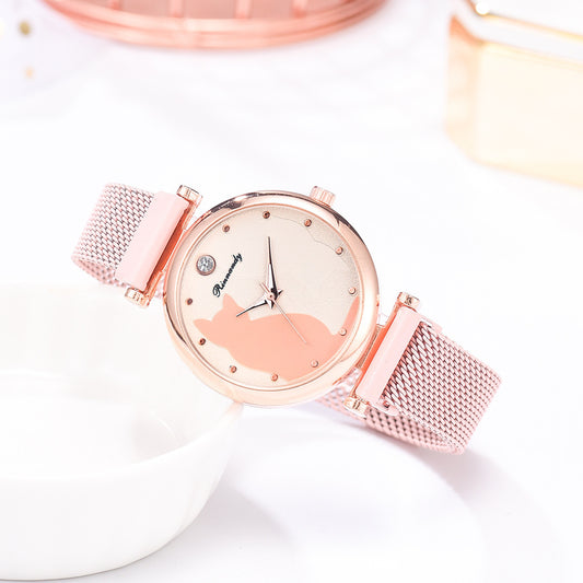 Customizable Quartz Women's Fashion Leisure Alloy Textile Watch – Personalizable Gift