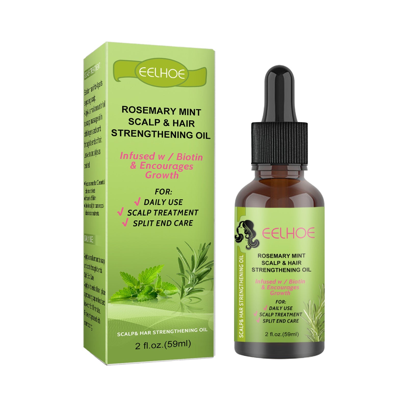Rosemary Mint Hair Growth Fluid – Scalp Massage Treatment for Stronger, Healthier Hair CJ