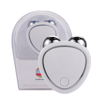 Portable Facial Microcurrent Beauty Instrument – Double Roller Massager for Lifting & Reducing Edema CJ