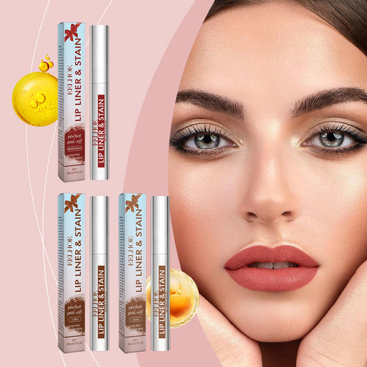 Peel-Off Lip Gloss and Lip Liner – Waterproof, Long-Lasting Tattoo Effect, Hydrating Matte Finish