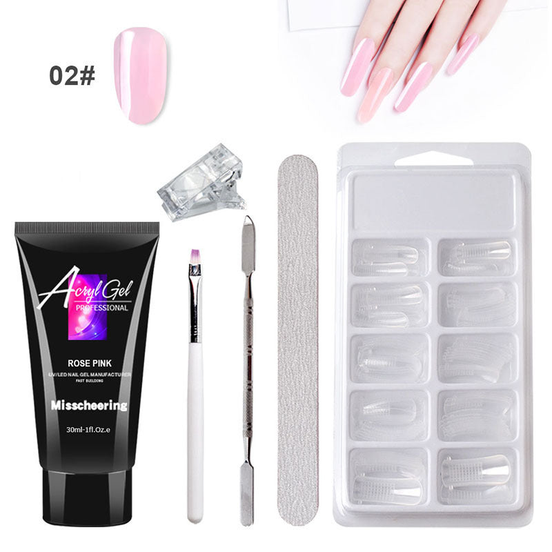 Painless Extension Gel Nail Art – Quick Crystal Gel Set Without Paper Holder CJ
