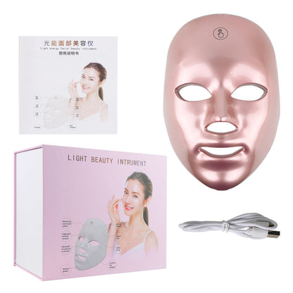 Touch Screen 7-Color LED Light Therapy Mask – Photon Skin Rejuvenation and Anti-Aging Facial Treatment