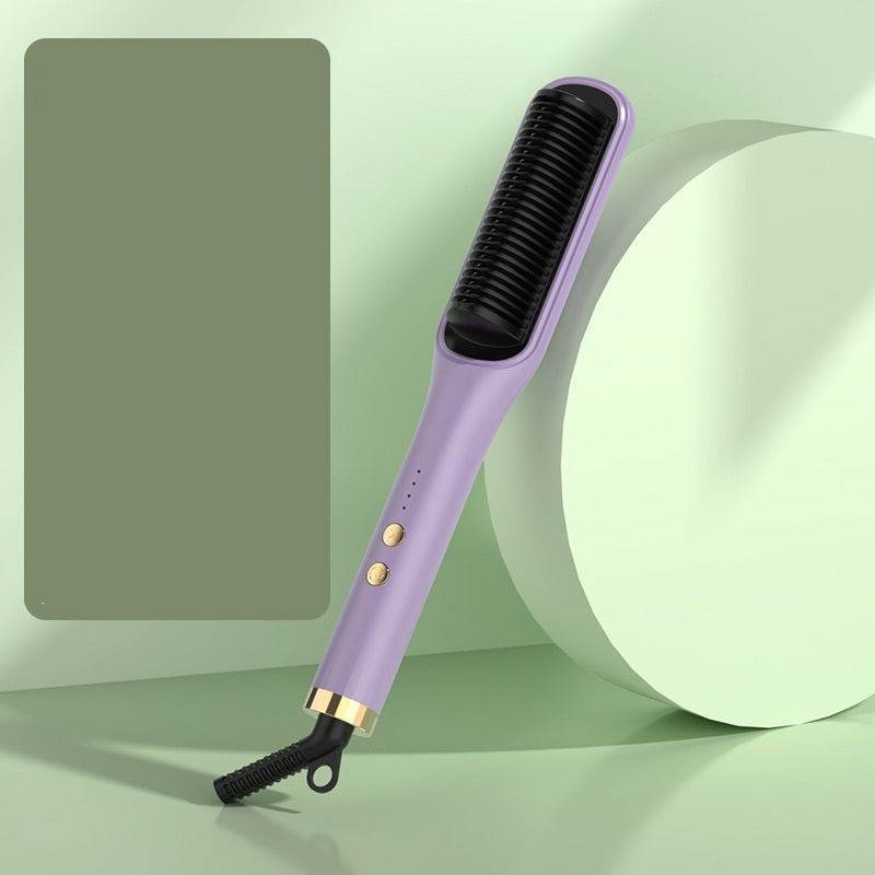 Anion Hair Care Electric Hair Curler and Straightener Comb – 2-in-1 Styling Tool CJ