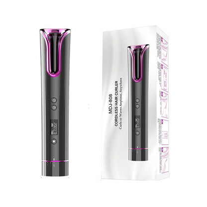 Automatic Wireless Hair Curler – USB Rechargeable Ceramic Curling Iron for Easy T-Waves CJ