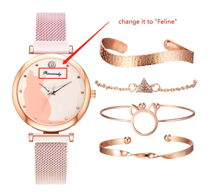 Customizable Quartz Women's Fashion Leisure Alloy Textile Watch – Personalizable Gift