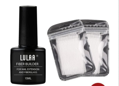 Nail Extension Fiber Set – Gel Repair Liquid with Paper-Free Support Sheets for Easy Nail Extensions