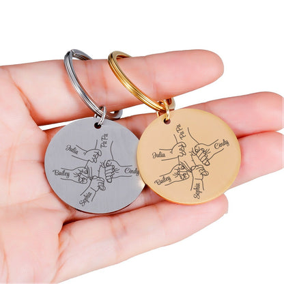 Customizable Father's Day Keychain – DIY Name Personalized Gift