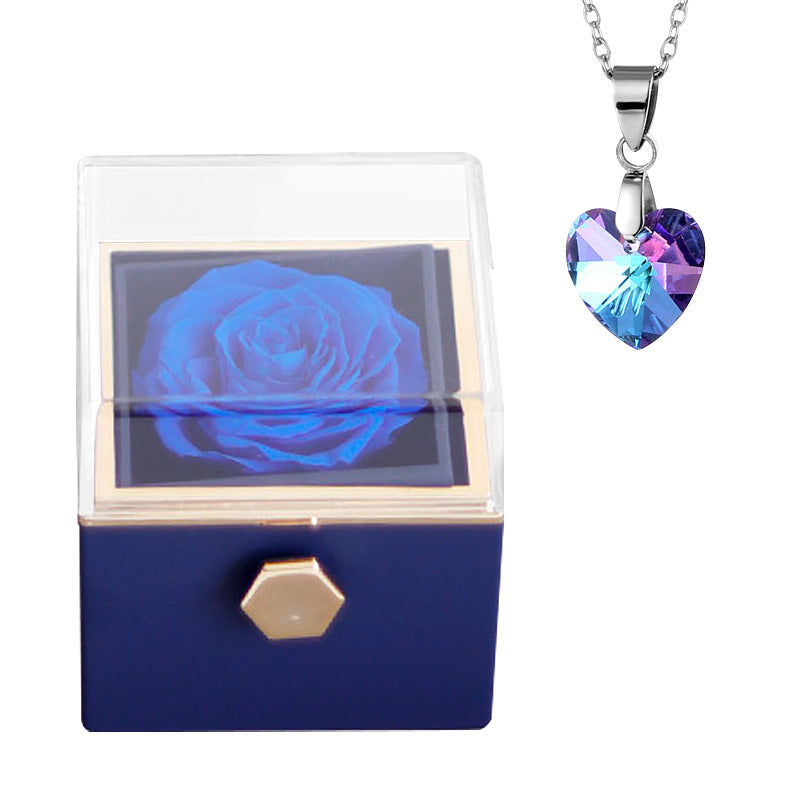 Luxury Rose Jewelry Box with Elegant Necklace – Creative Fashion Gift for Women CJ