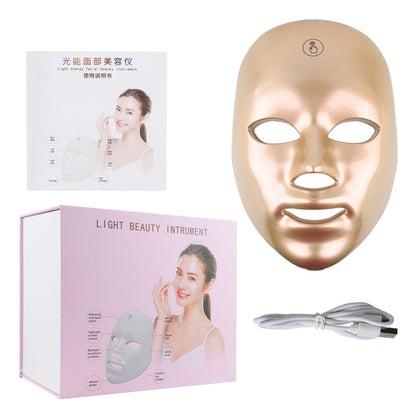 Touch Screen 7-Color LED Light Therapy Mask – Photon Skin Rejuvenation and Anti-Aging Facial Treatment