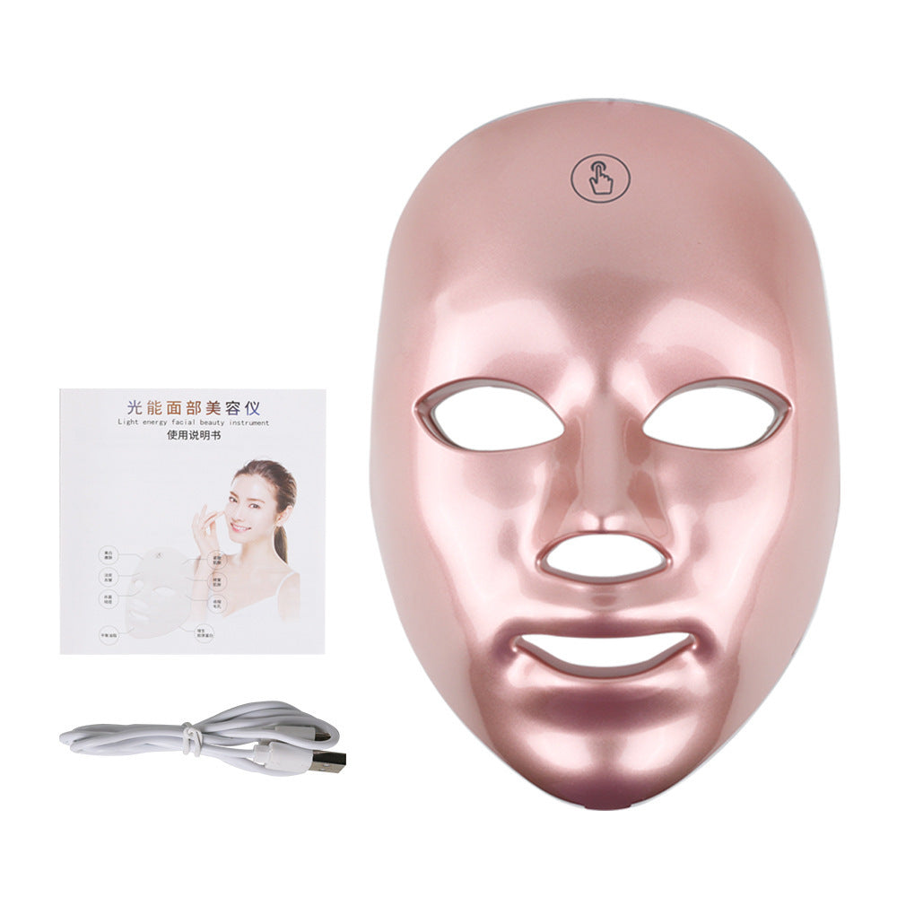 Touch Screen 7-Color LED Light Therapy Mask – Photon Skin Rejuvenation and Anti-Aging Facial Treatment
