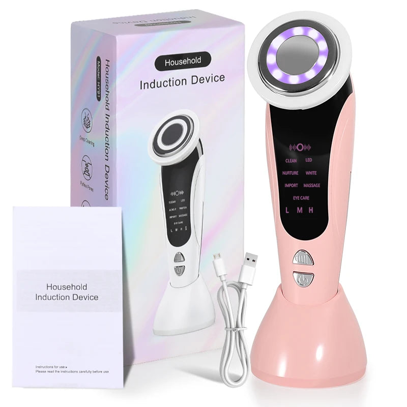 7-in-1 RF EMS Facial Massager – Multifunction Skin Care Tool for Face Lift, Wrinkle Removal & Skin Rejuvenation
