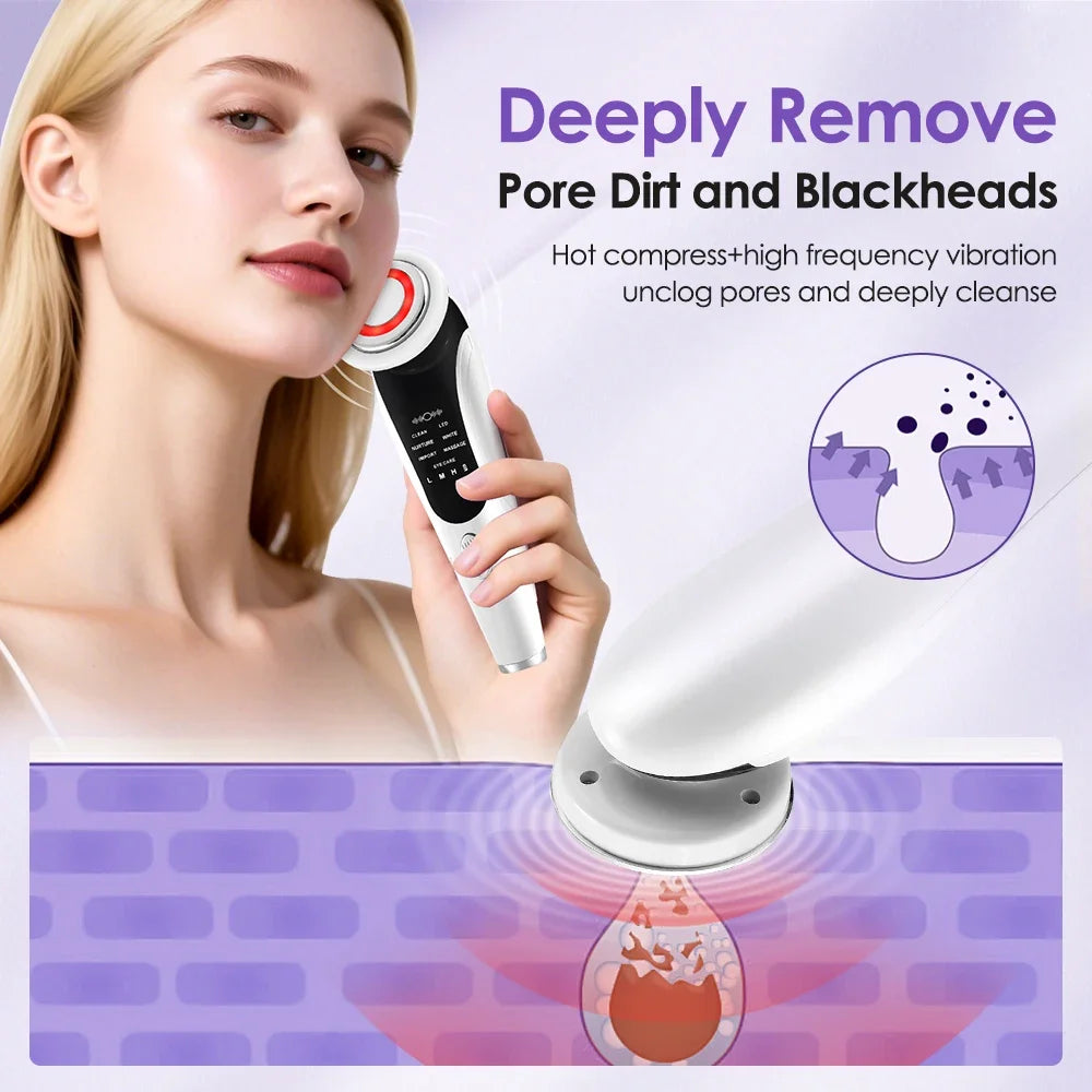 7-in-1 RF EMS Facial Massager – Multifunction Skin Care Tool for Face Lift, Wrinkle Removal & Skin Rejuvenation