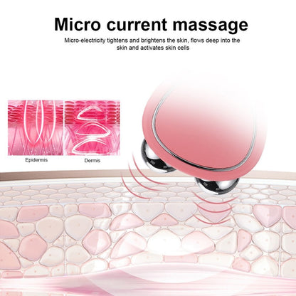 Portable Facial Microcurrent Beauty Instrument – Double Roller Massager for Lifting & Reducing Edema CJ