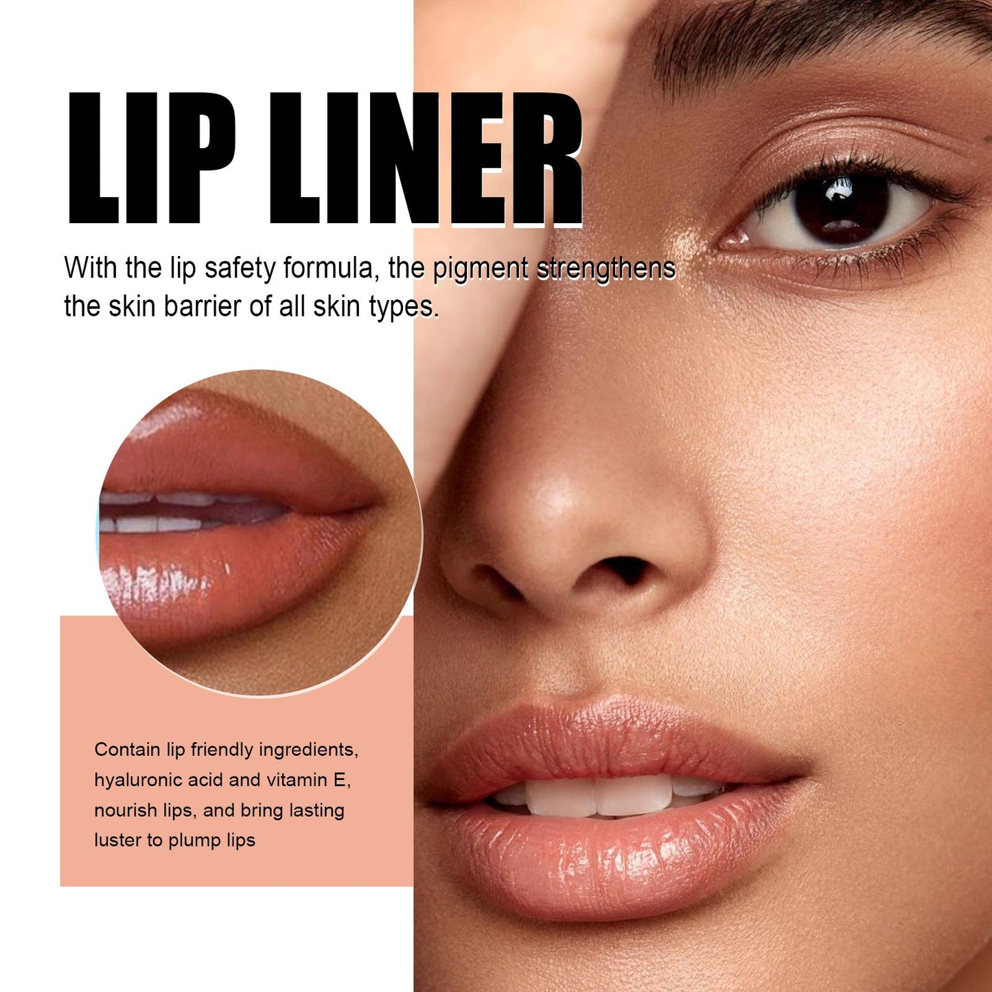 Dark Brown Lip Liner Pen – Waterproof, Long-Lasting, and Plumping Lip Definition CJ